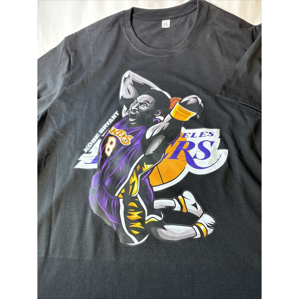 Men's Unbranded Short Sleeve Tee XXL Black Kobe Bryant (18U)